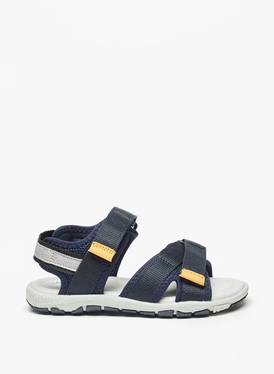 JUNIORS Boys Textured Floaters with Hook and Loop Closure