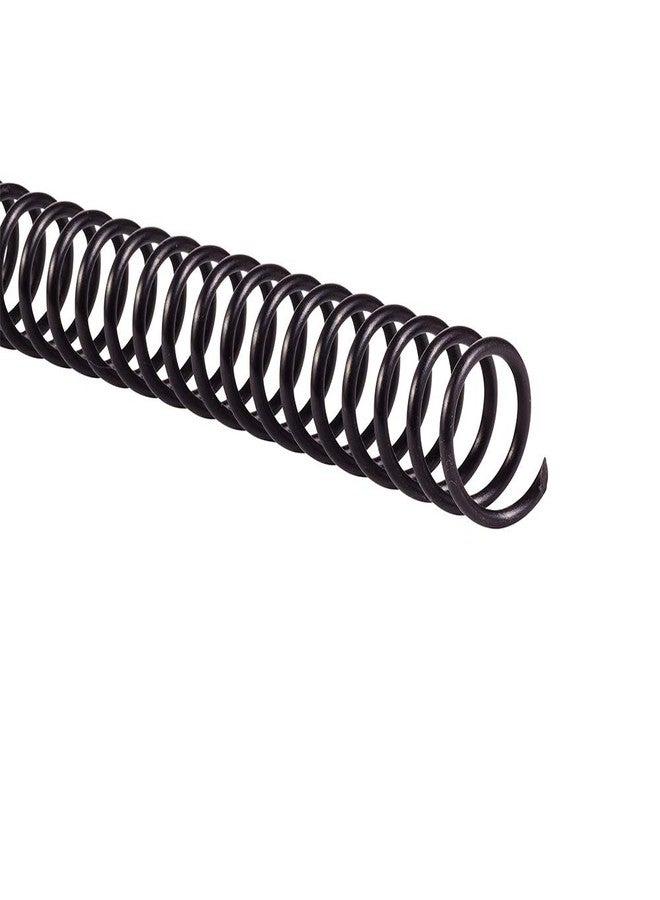 GBC Binding Spines/Spirals/Coils, 14mm, 110 Sheet Capacity, 4:1 Pitch, Color Coil, Black, 100 Pack (9665060) - Image 1