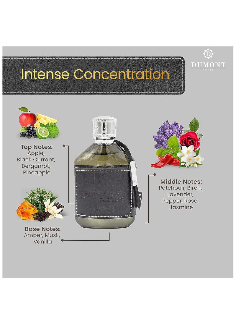 دومونت باريس نايترو بلاك - ٣.٤ أو دو بارفيوم - ٣.٤ أونصة - عطر فاخر للرجال  - Image 2