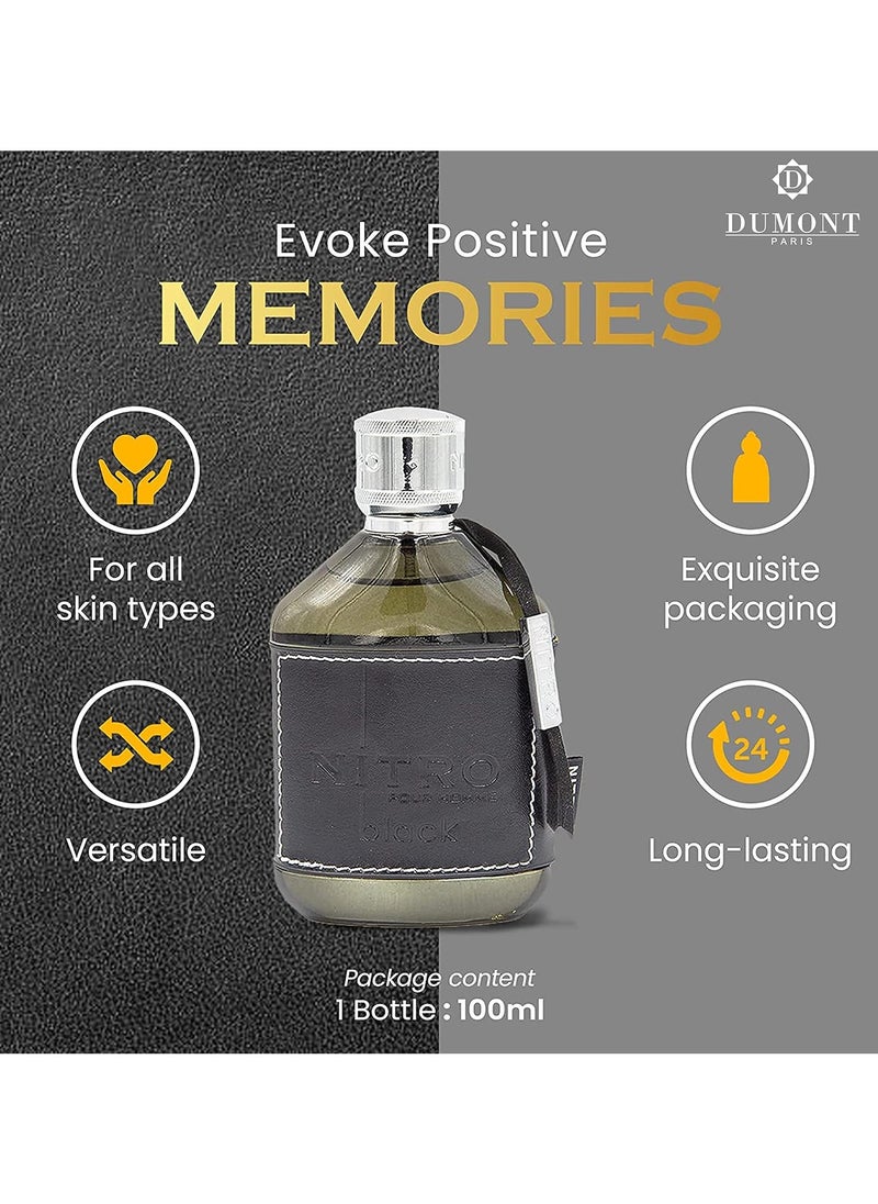 دومونت باريس نايترو بلاك - ٣.٤ أو دو بارفيوم - ٣.٤ أونصة - عطر فاخر للرجال  - Image 5