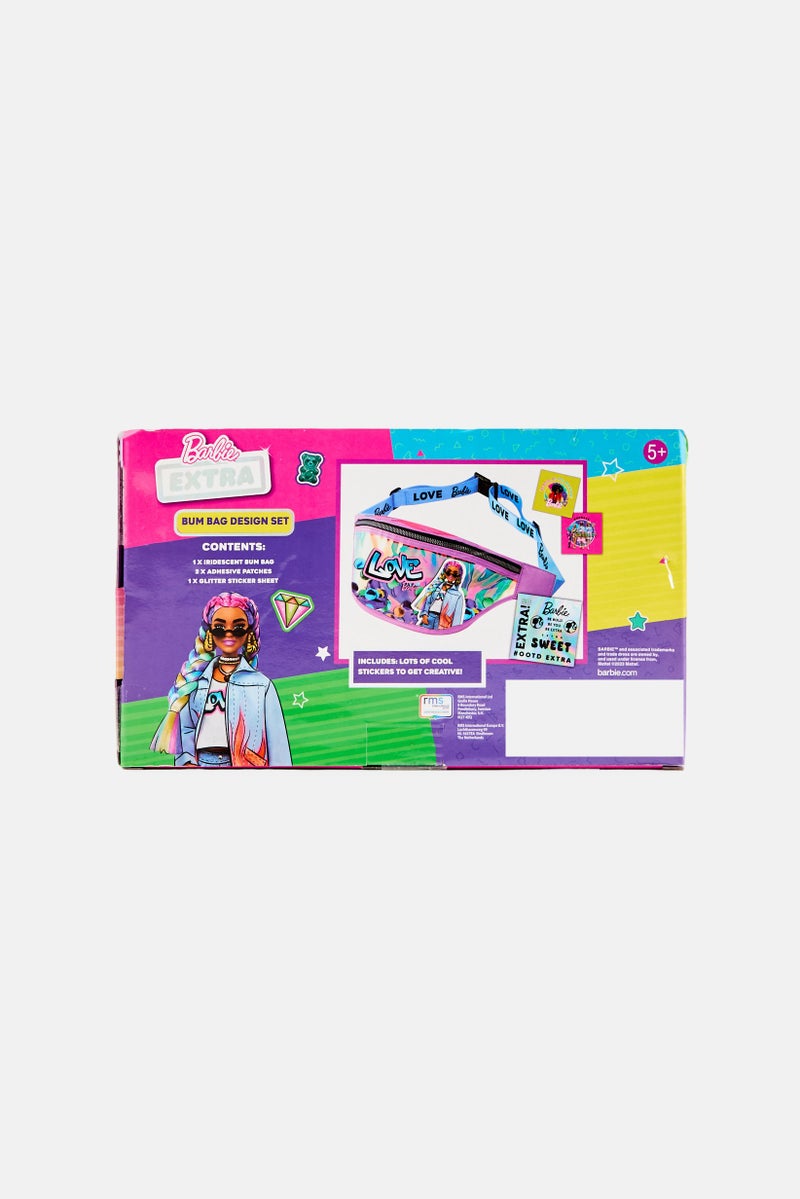 Barbie طقم حقيبة فاني باربي للبنات، وردي - Image 2