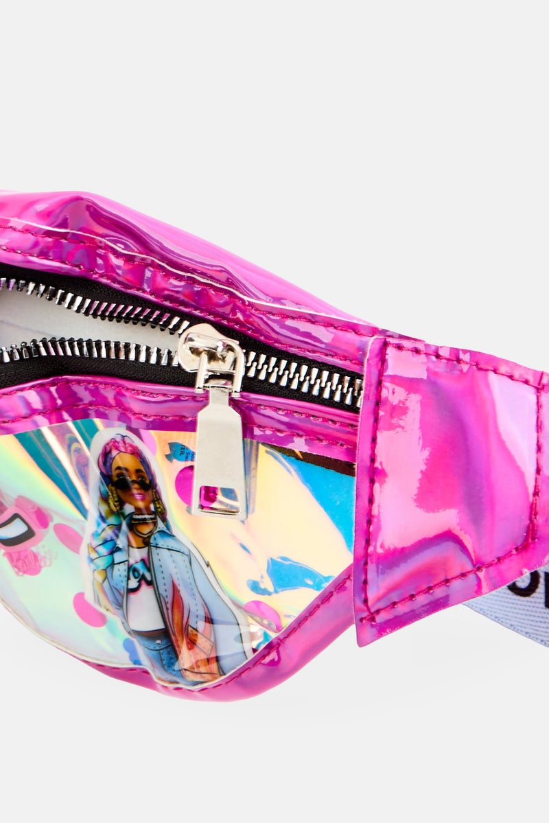 Barbie طقم حقيبة فاني باربي للبنات، وردي - Image 5
