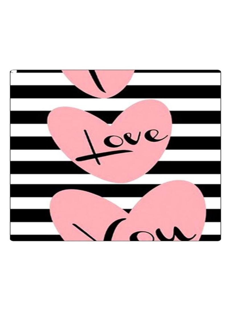 RKN Printed Anti-Slip Gaming Mouse Pad Black/White/Pink