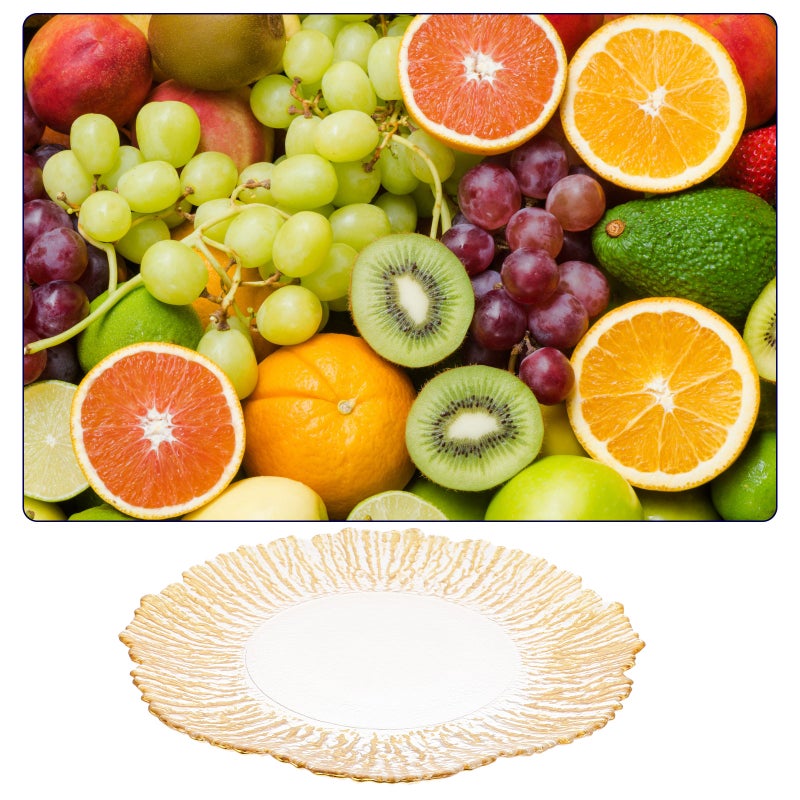 Glass Fruit Tray Fruit Plate Fruit Bowl Decorative Snacks Candy Serving Tray - Image 4