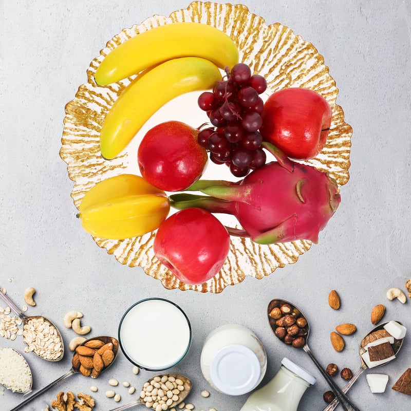 Glass Fruit Tray Fruit Plate Fruit Bowl Decorative Snacks Candy Serving Tray - Image 3