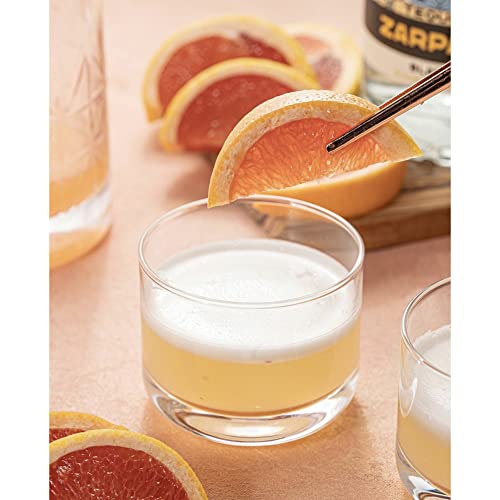 Viski Raye Crystal Negroni Glasses, Lowball Cocktail Glasses Premium Crystal Glassware, 8oz Tumbler Glasses Set of 2 - Image 5