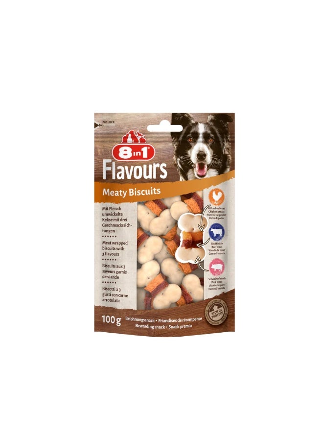 8in1 Flavours Meaty Biscuits 100 g