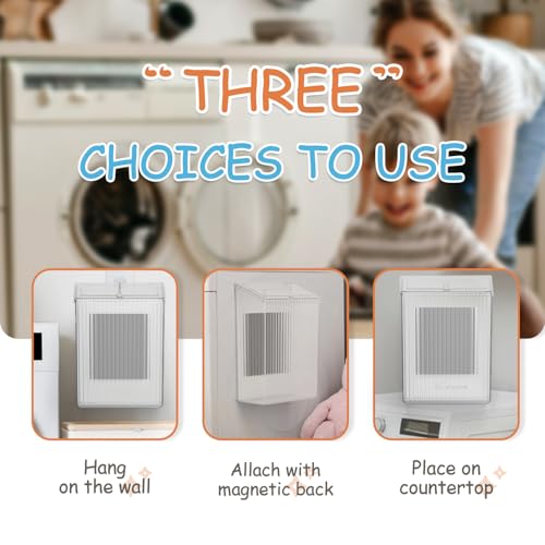 Sealegend Magnetic Slim Trash Can Wastebasket with Lid, Lint Bin, Storage Bins Perfect for Kitchen, Fridge, Cabinet, Bathroom, Laundry Room Organization, Clear - Image 5