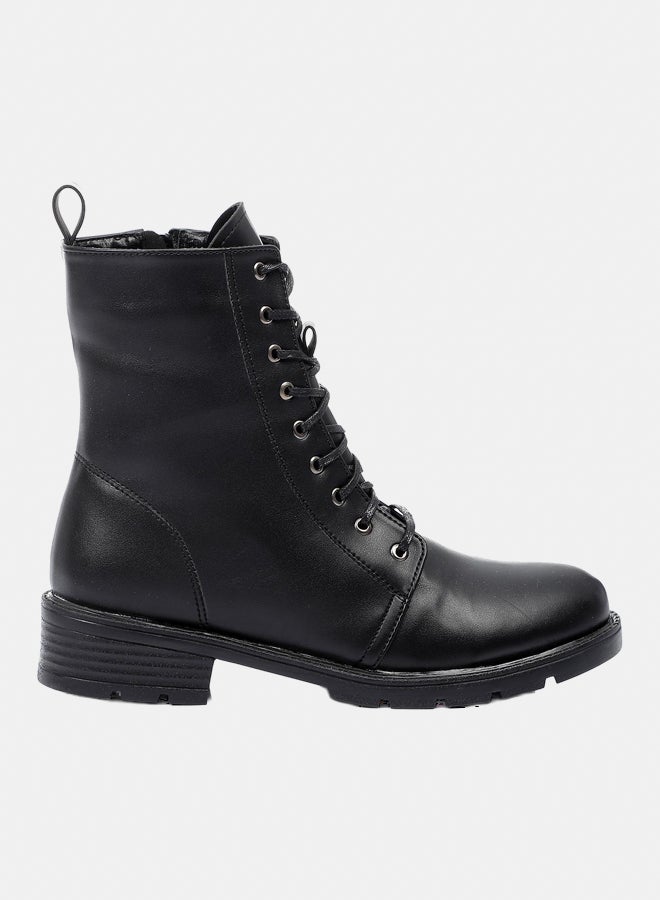 XO Style Leather Have Boot - Black - Image 4