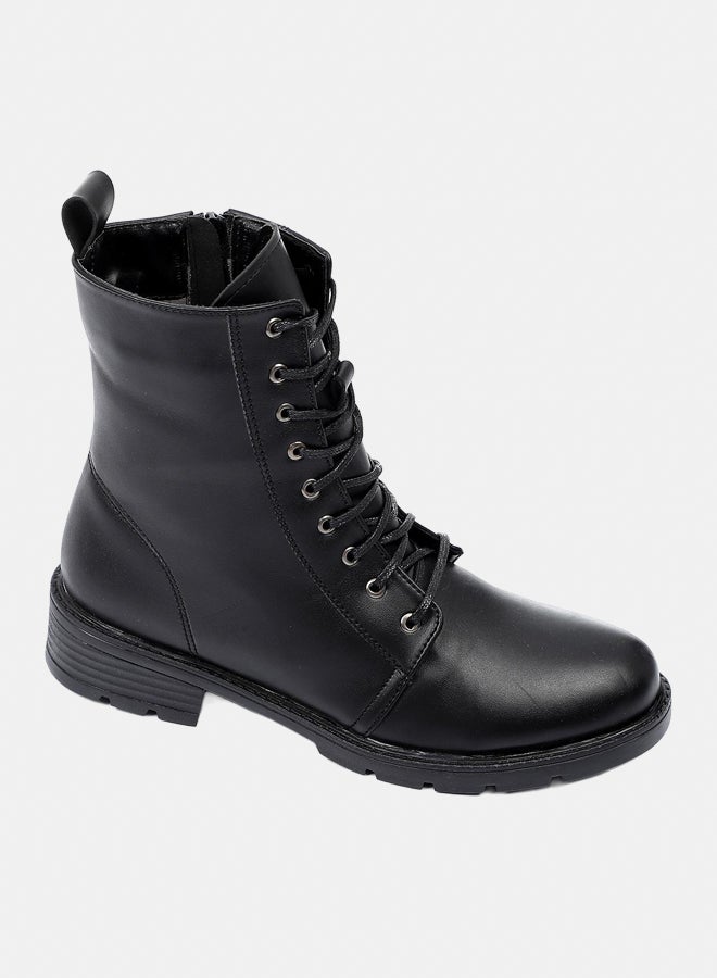 XO Style Leather Have Boot - Black - Image 1