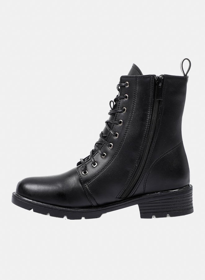 XO Style Leather Have Boot - Black - Image 2