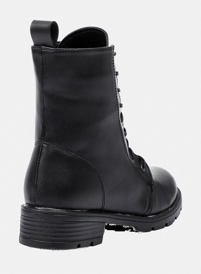 XO Style Leather Have Boot - Black - Image 3