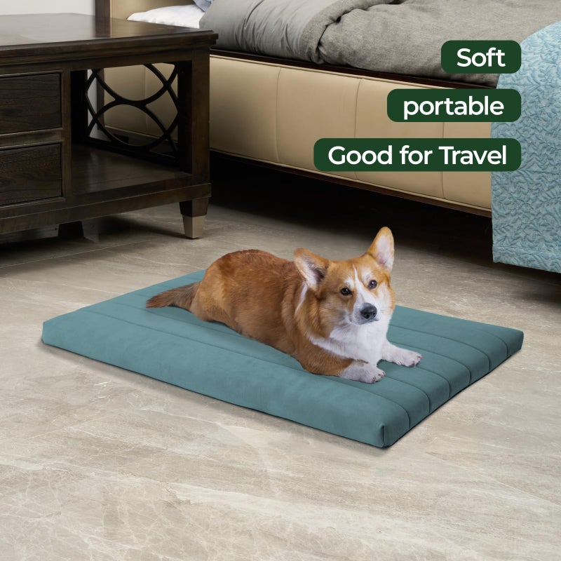 BALANCE Dog Crate Bed, Orthopedic Dog Bed Pad with Waterproof Liner, Washable Crate Foam Pet Mat for Large, Medium, Puppy Dogs Breeds, Powder Blue, 36"x23"x1.6" - Image 4
