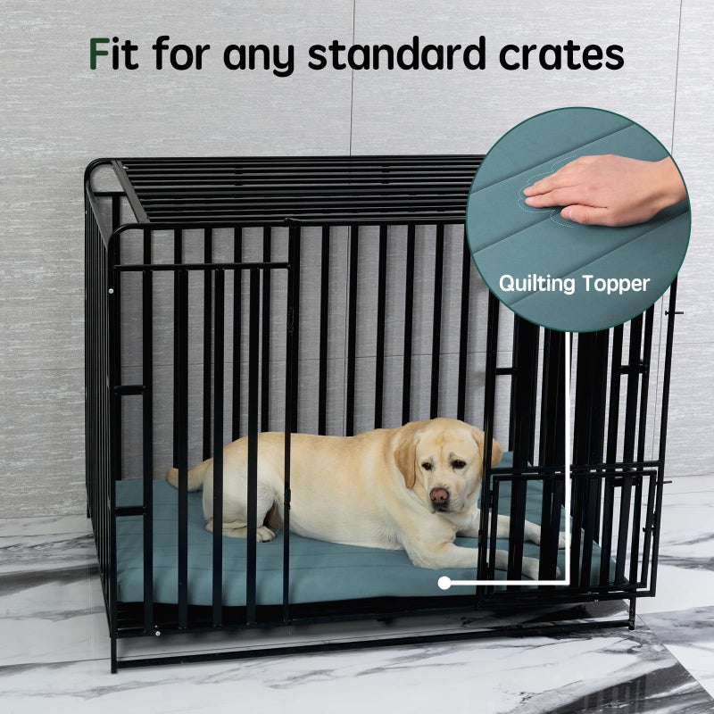 BALANCE Dog Crate Bed, Orthopedic Dog Bed Pad with Waterproof Liner, Washable Crate Foam Pet Mat for Large, Medium, Puppy Dogs Breeds, Powder Blue, 36"x23"x1.6" - Image 3