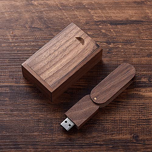 JBOS Wood Gift Box with Sliding Top, Discrete Sliding-Lid Wooden Boxes USB Box for Friends/Business Partners/Photographers/Clients (Walnut Wood, 3.15x2x0.98inch) - Image 3
