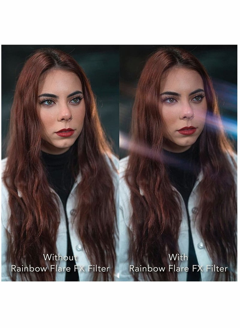 SYOSI 77MM Camera Len Filter, Special Film Effect Camera Len Filter Accessories, Camera Rainbow Glare Film Polarizer, Widescreen Film Polarizer Len Filter, for Professional Photography Lens (Rainbow Glare) - Image 5