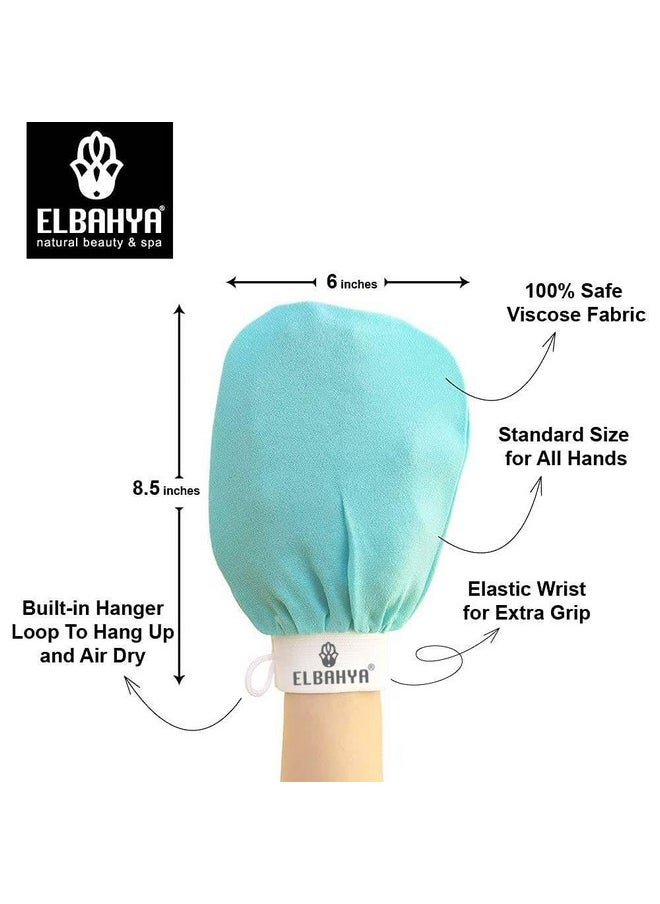 Elbahya Exfoliating Mitt Body Kessa Hammambody Tool Remover Of Dead & Dry Skin Or Keratosis Pilaris Made Of 100% Viscose Fiber (Red Pack Of 1)  - Image 5