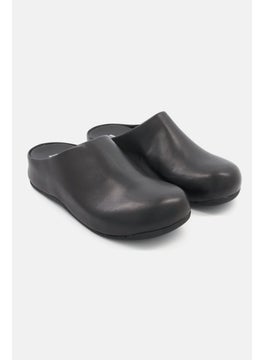 FitFlop Men Shuv Leather Slides, Black  - Image 1