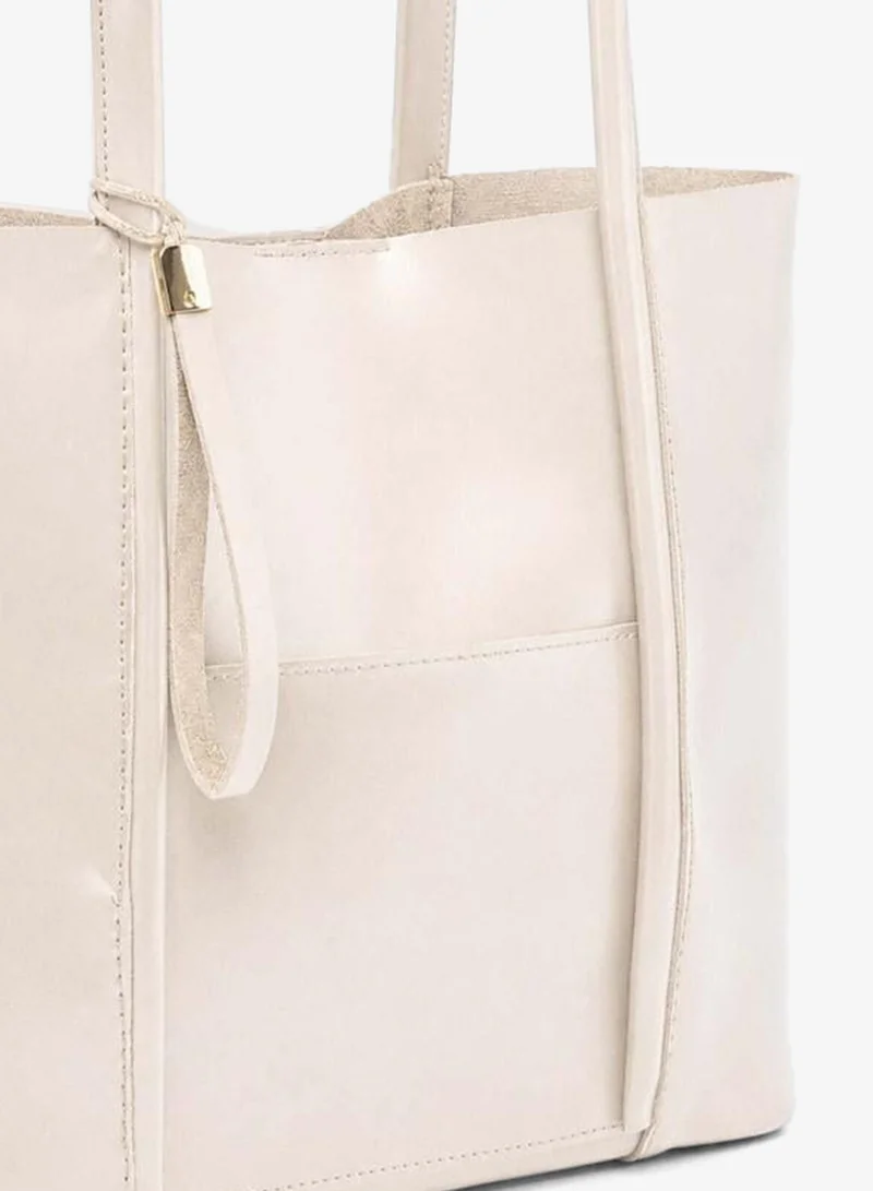 Shule Bags  Pebbled Shoulder Bag Cream. for Women | Best Price UAE