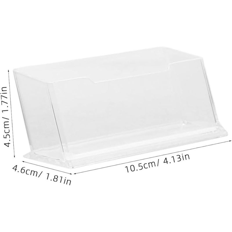 Transparent Acrylic Business Card Display Stand Holder Organizer 6Pcs Set For Desk Office - Image 2