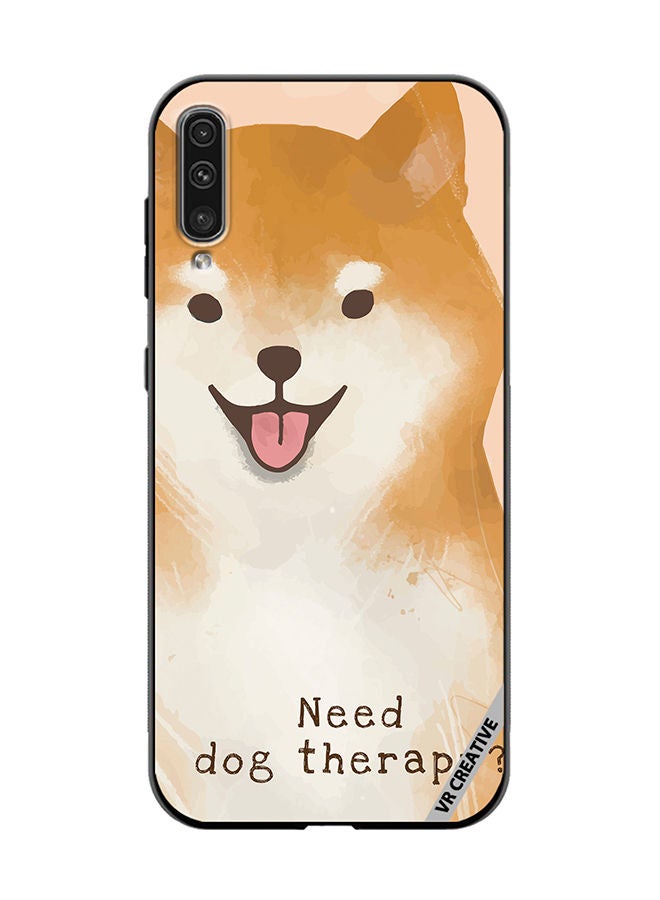 VR CREATIVE Protective Case Cover For Samsung Galaxy A70/A70s Dog Therapy Design Multicolour - Image 1