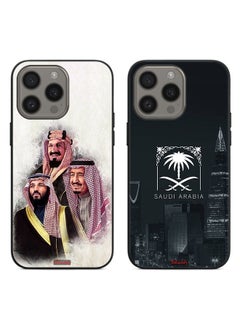 Tolwak Two Cases For Apple iPhone 15 Pro Max Protective Covers Saudi Arabia Kings and Crown Prince  - Image 1