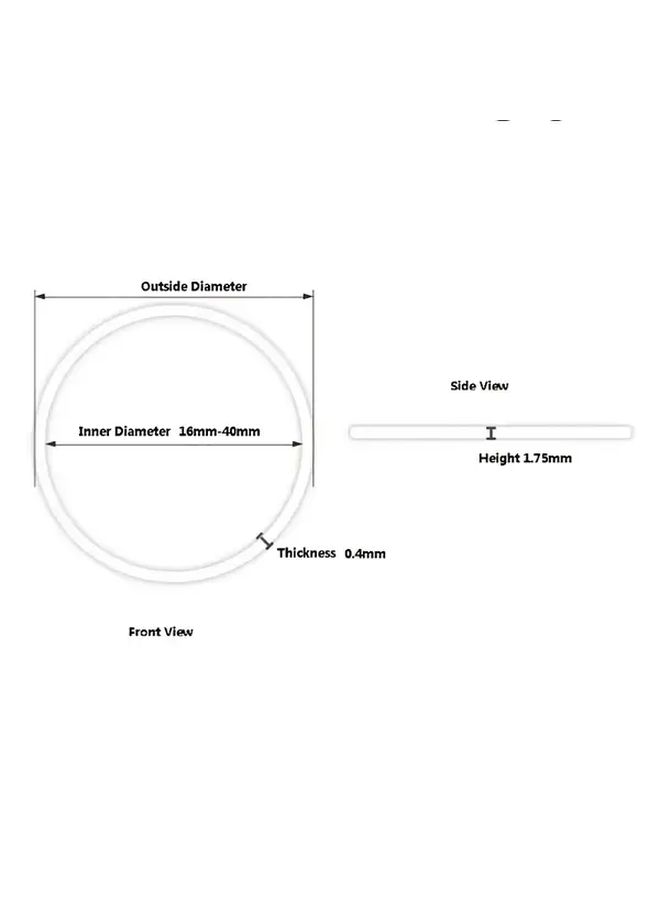 1pc 34.5mm White Plastic Ring I Watch Glass Gasket Waterproof 0.4mm Width Compatible with Watch Thickness 2.0mm to 3.0mm - Image 2