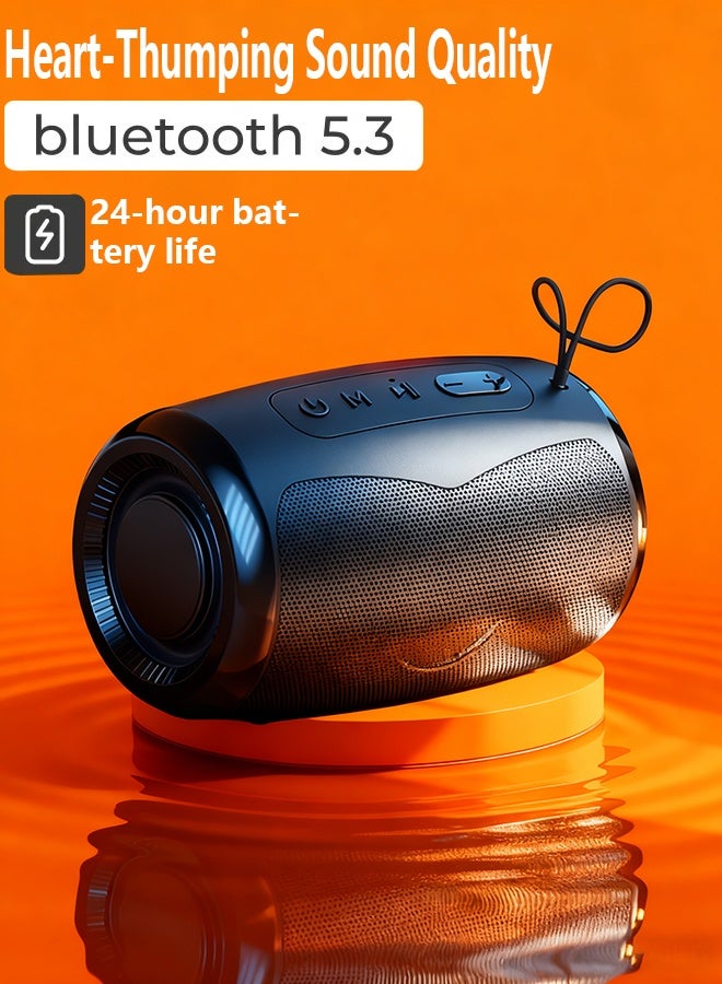 Bluetooth Speaker, Hi-Fi Speaker, Portable Bluetooth Speakers, Bluetooth Woofer Speaker with Deep Bass for On-the-Go & Home Use - Image 1