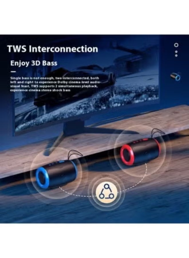 Bluetooth Speaker, Hi-Fi Speaker, Portable Bluetooth Speakers, Bluetooth Woofer Speaker with Deep Bass for On-the-Go & Home Use - Image 3