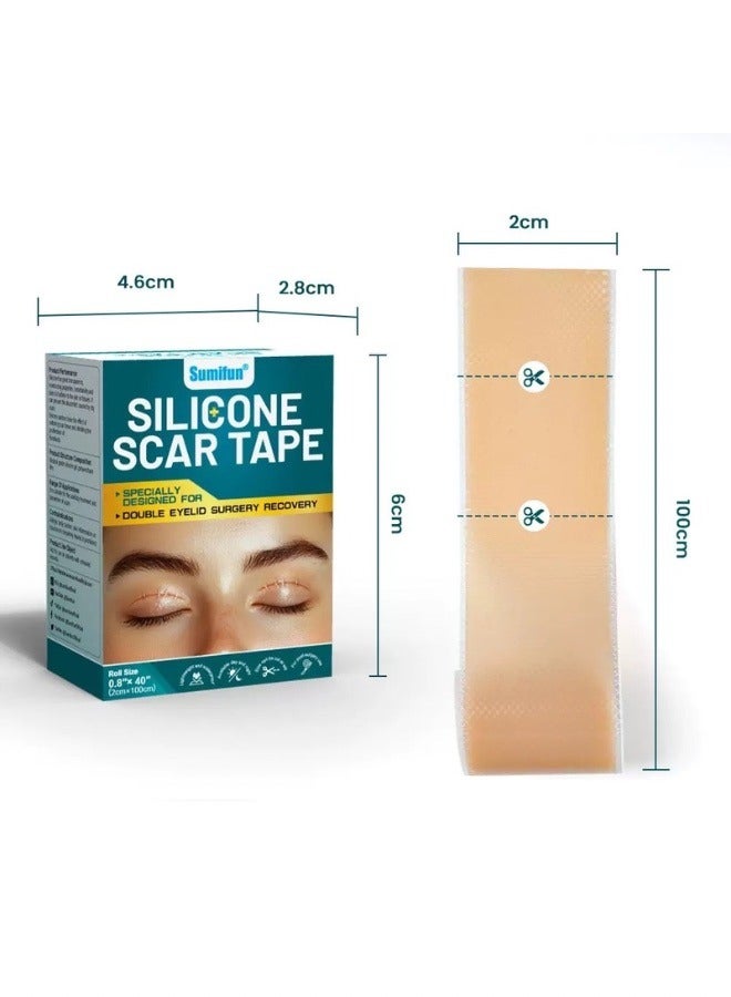 سوميفون شريط جروح سيليكون من سوميفون، لاصق لتقليل الندوب، إزالة فعالة للندوب، ذاتي اللصق، لإصلاح الحروق وحب الشباب، سيليكون ناعم - Image 1