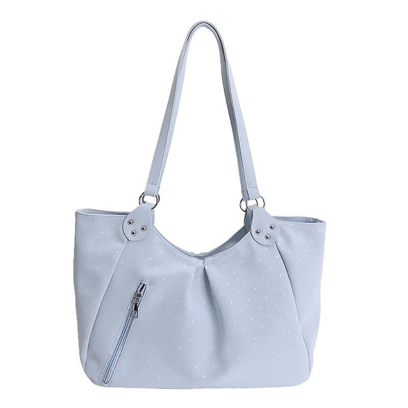 Korean Retro Polka Dot Tote Bag 2026 New Fashion Versatile Large Capacity Shoulder Bag for Women - Image 5
