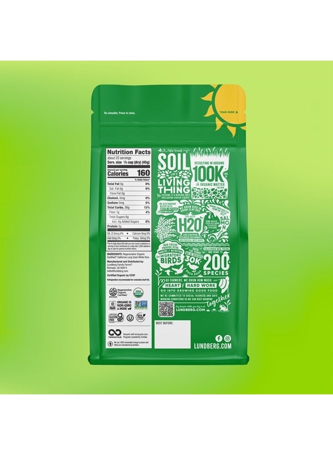 Lundberg White Rice, Regenerative Organic Certified – Non-Sticky, Aromatic Long Grain Rice, Responsibly Grown in California, 32 Oz - Image 2