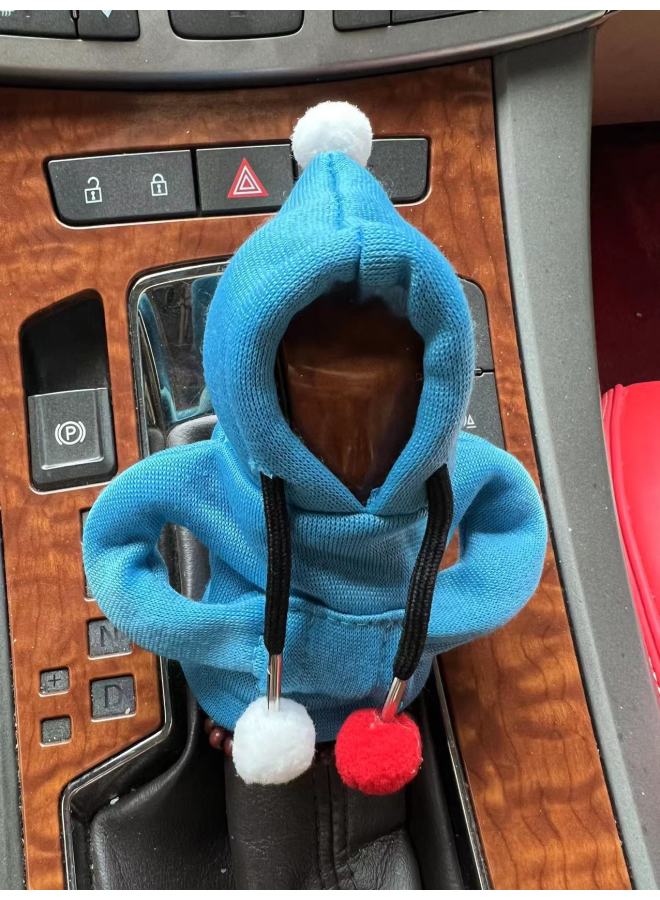 Car Gear Handle Cover Gear Lever Small Sweater Hooded Creative Gear Lever Santa Claus Gear Shift Cover Gear Shift Cover