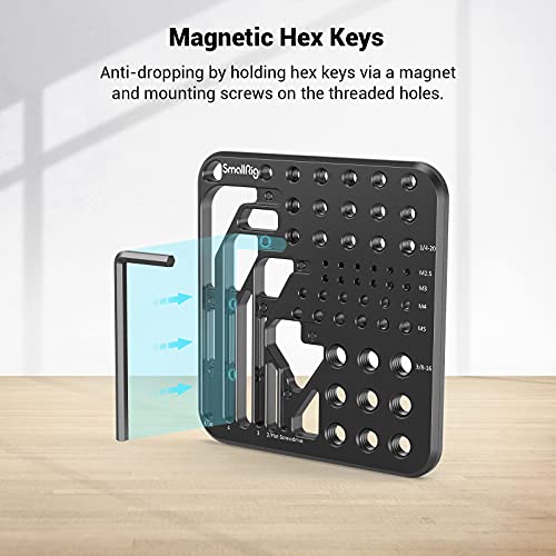 SmallRig 20Pcs Screws and Hex Key Storage Plate with 1/4"-20 3/8"-16 M2.5 M3 M4 M5 Stainless Steel Screws and 4Pcs Hex Keys MD3184 - Image 5