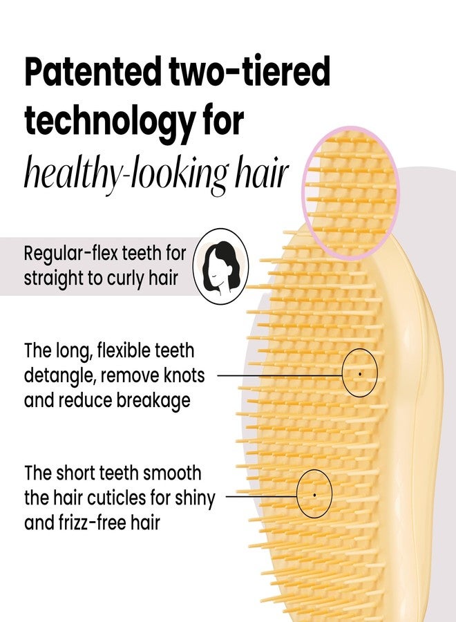 Tangle Teezer Original Detangler Mini Hair Brush, Buttercup Yellow - Image 2