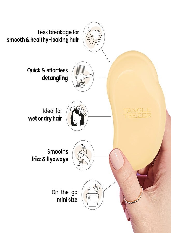 Tangle Teezer Original Detangler Mini Hair Brush, Buttercup Yellow - Image 4