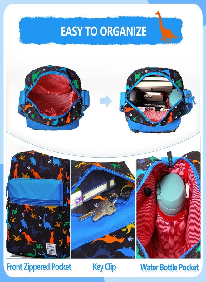 فاشي حقيبة أطفال من فاشي للأولاد، حقيبة كتف خفيفة الوزن بألوان زاهية، هدية مثالية للأطفال في سن ما قبل المراهقة/المراهقين، مزينة برسومات ديناصورات - Image 3