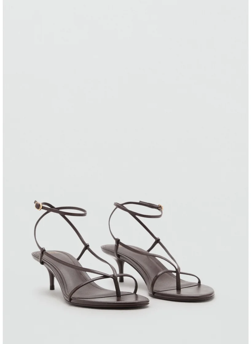 MANGO Heeled Sandals With Thin Strap