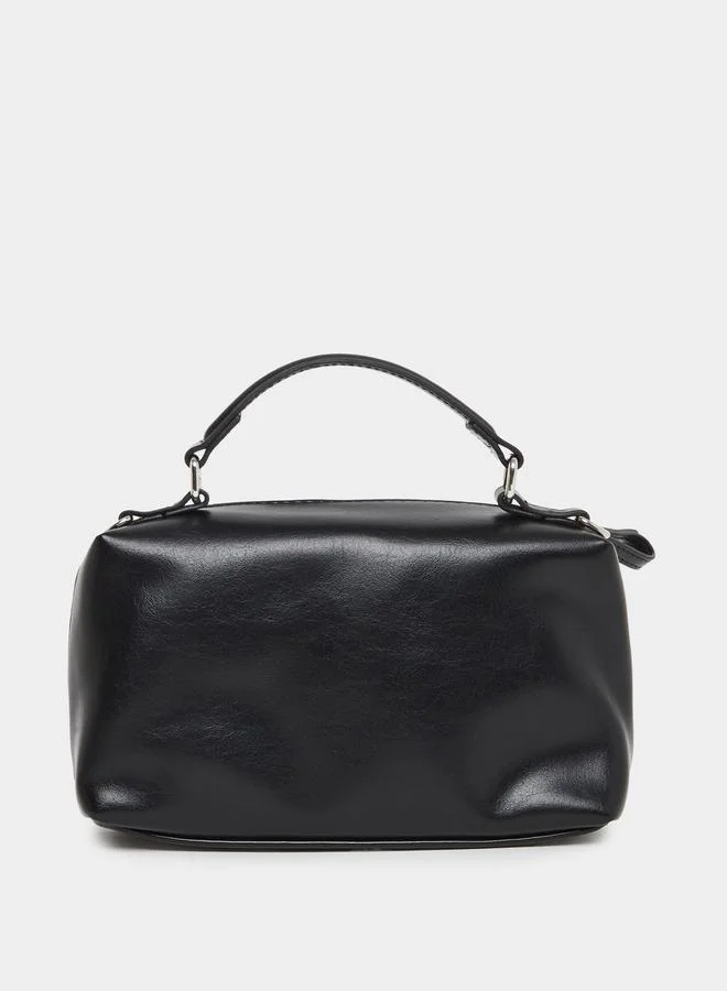 Styli Styli Solid Handbag with Zip Closure
