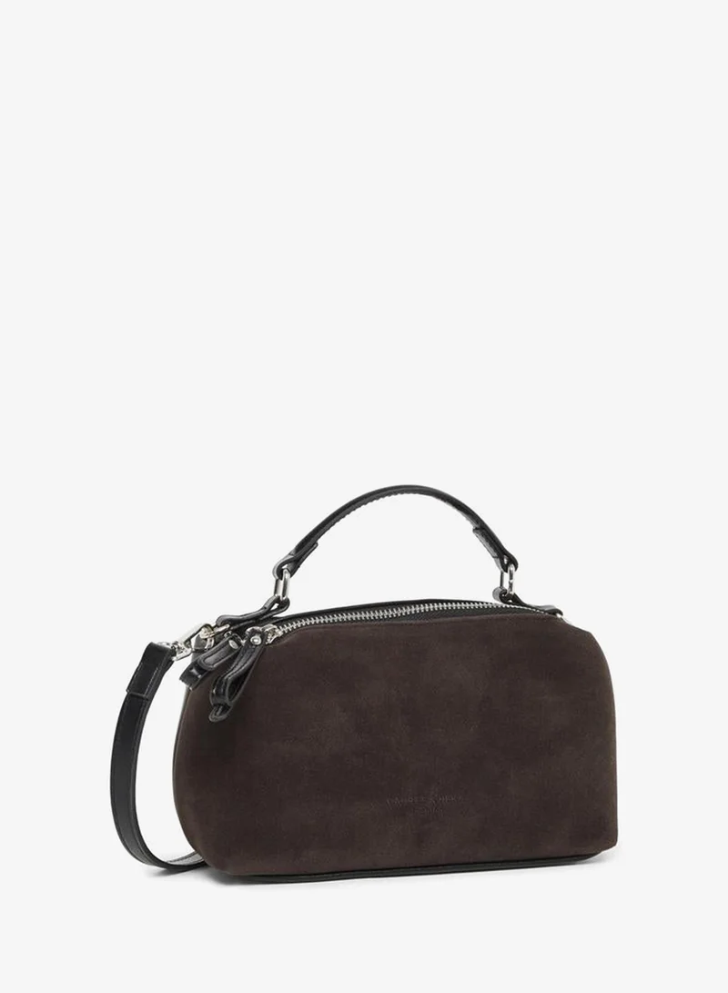 Styli Solid Handbag with Zip Closure