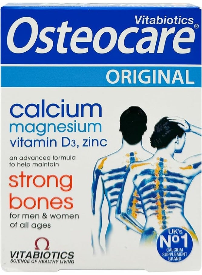 Osteocare Original 30 Tablets | Health Formula with Calcium, Magnesium, Vitamin D3 & Zinc | Advanced Formula to Help Maintain Strong Bones | for Men & Women - All Ages