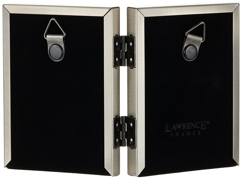 Lawrence Frames Bead Border Design  2.5x3.5 Double  Pewter - Image 3