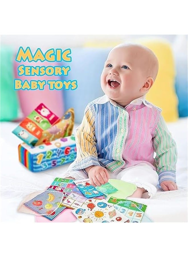 DURKU Montessori Baby and Toddler Tissue Box Learning Toy - STEM Educational Sensory Development Toy for 6-12 Months Infants - High Contrast Early Learning Toy for Newborns - Enhances Cognitive Skills  - Image 5