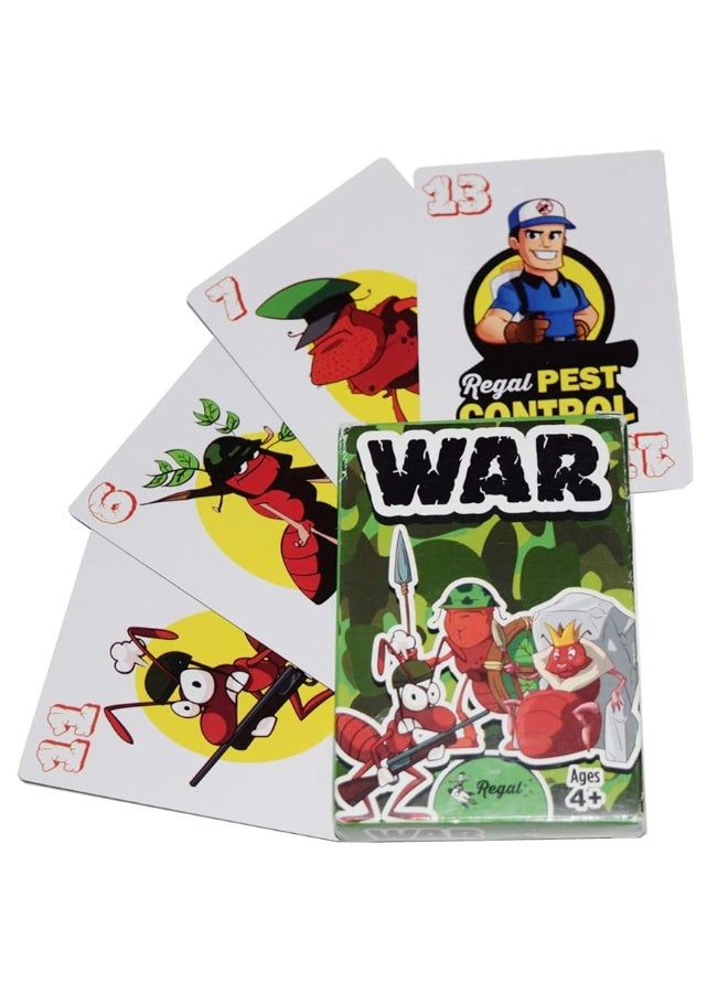 Regal Games War Card Game for Kids 4 5 6 7 8  Funny Travel Board Playing Game for Families 1 Pack - Image 1