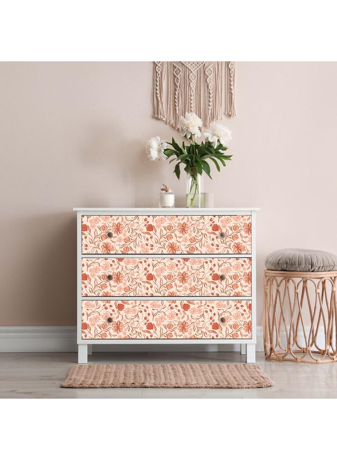 Bluejw Pastoral Flowers And Plants Retro Plants Flowers, Self-adhesive Wallpaper Background Wall Wallpaper Bedroom Porch Transformation Mural - Image 3