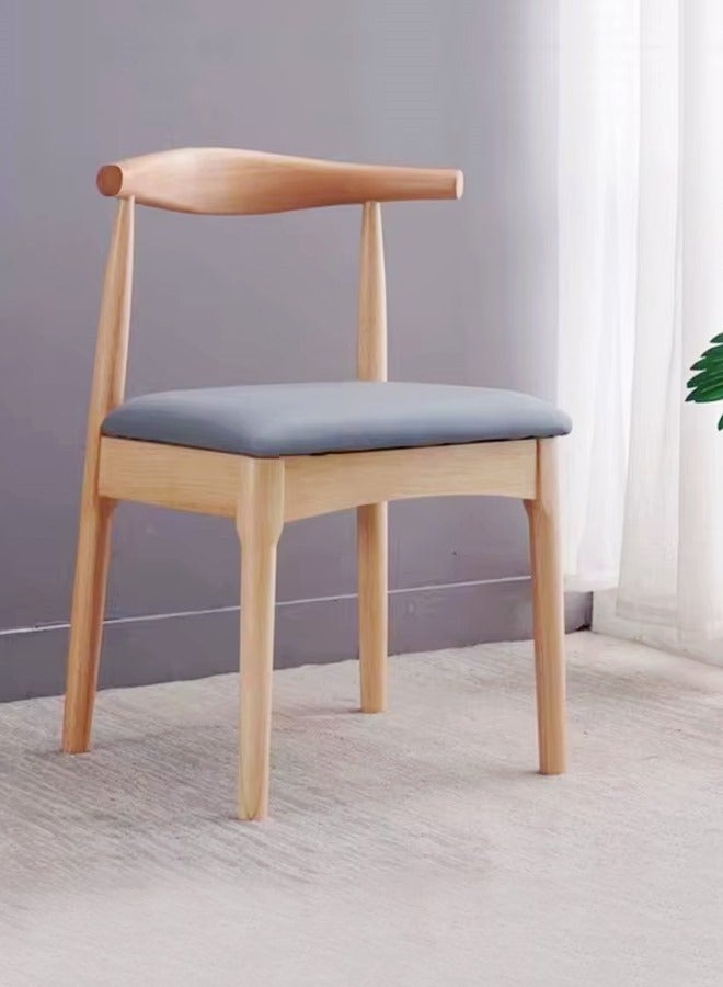 fashionhome Multipurpose Use Modern Kitchen Armless Side Chair with Metal Legs Curved Backrest Dining Chair Comfortable Fabric and Foam Seat Living Room Chair for Home Office Restaurants 49x34x76 cm  - Image 1