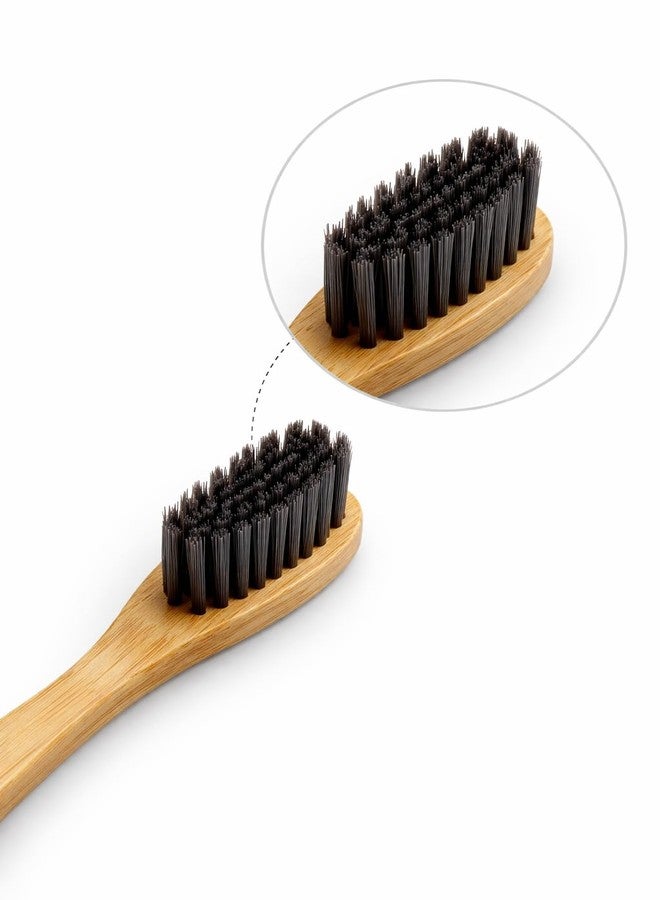 MEDIVEDHA Bamboo Toothbrush for Adults, Soft Bristles for Sensitive Gums, Eco-Friendly, Natural Biodegradable Wooden Handle, Plastic-Free Sustainable Toothbrush for Adults & Kids (Pack of 4) - Image 3