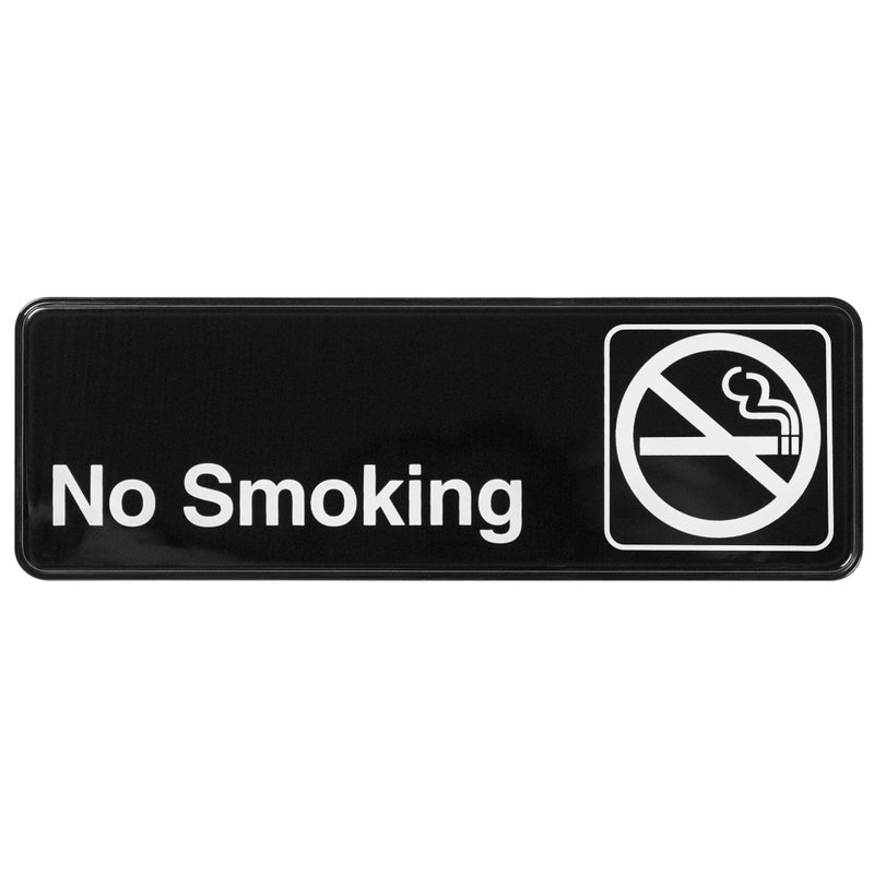 Winco Sign, 3-Inch by 9-Inch, No Smoking,Black, White,Medium - Image 5
