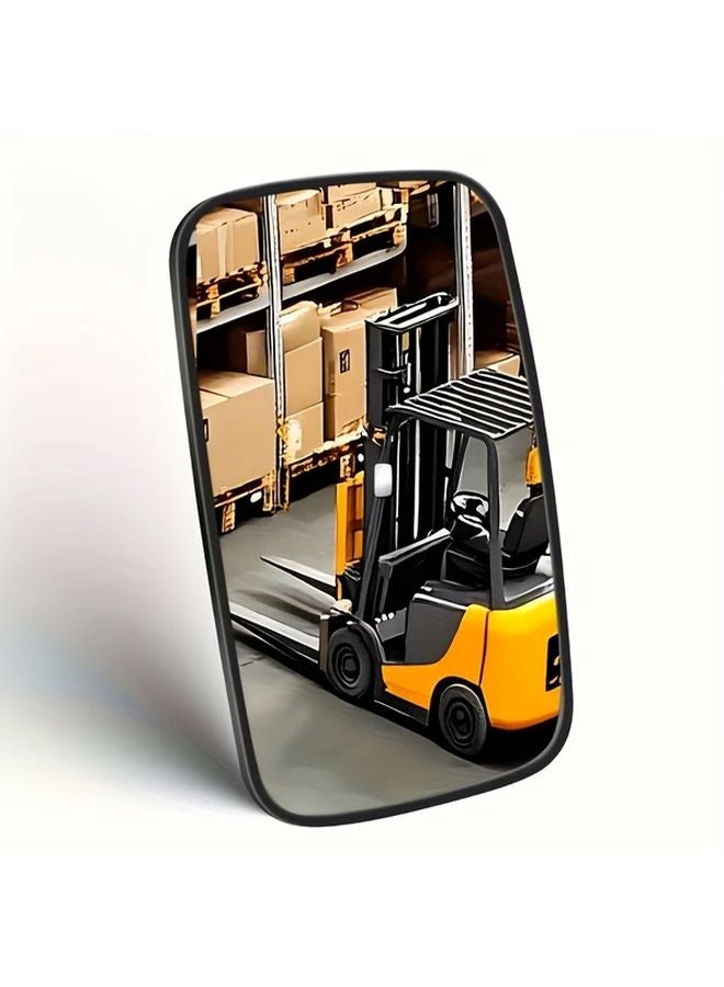 1pc Forklift Rearview Mirror 120x205mm Durable Rectangular Clear Plane Enhanced Visibility - Image 1