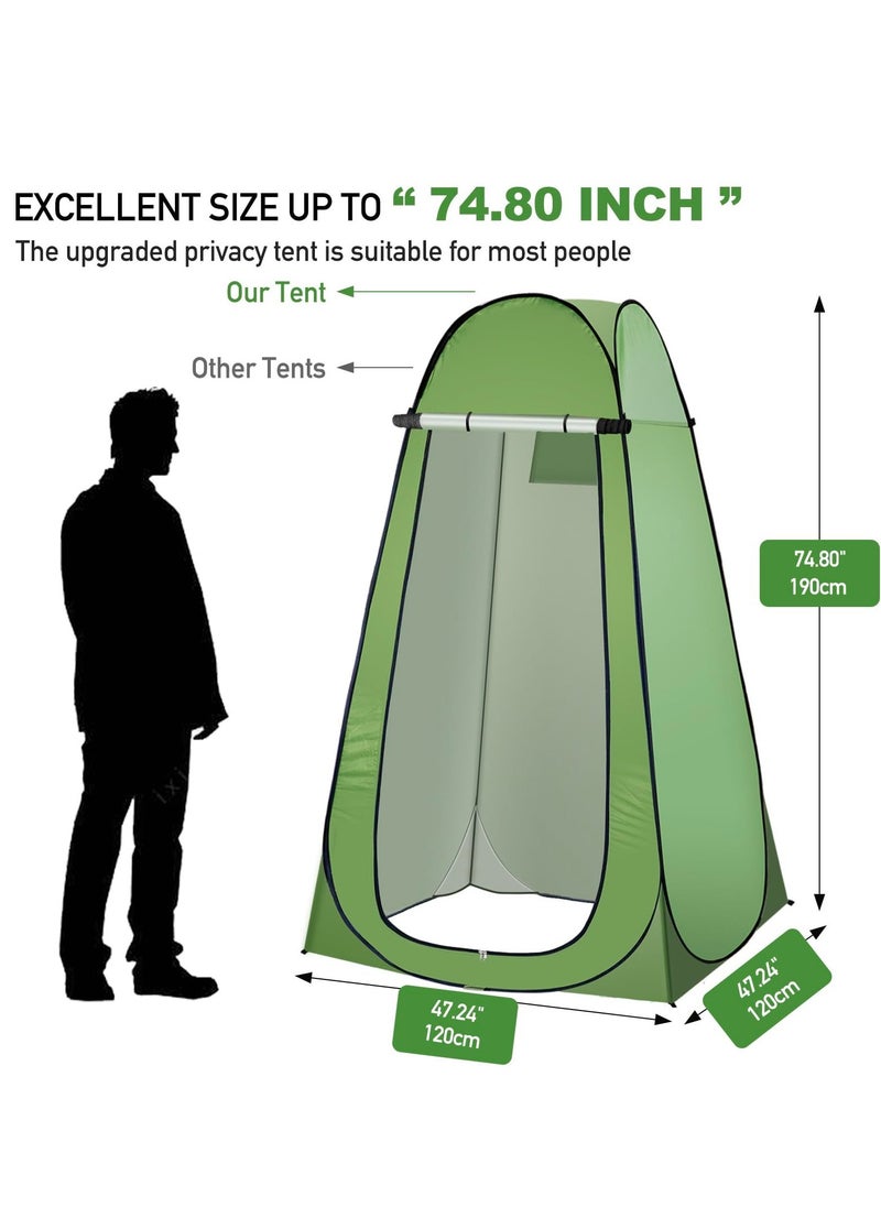 Generic Pop Up Privacy Shower Tent, Portable Outdoor Sun Shelter Camp Toilet Changing Dressing Room with Window for Camping and Beach, Portable Pop Up Changing Tent with Carry Bag (Green) - Image 2
